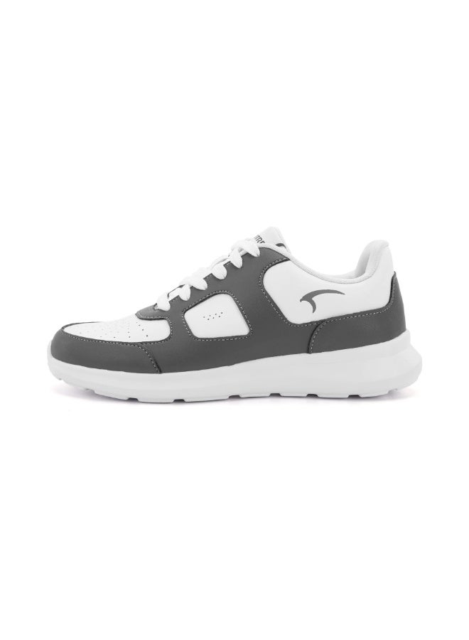 Mintra Polar Casual Sneakers White & Pewter – Low Top Lace-Up Shoes | Lightweight Comfortable Everyday Fashion Trainers - Image 3